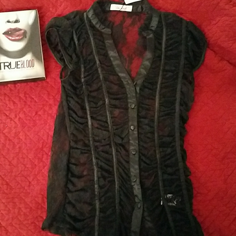 Black lace shirt